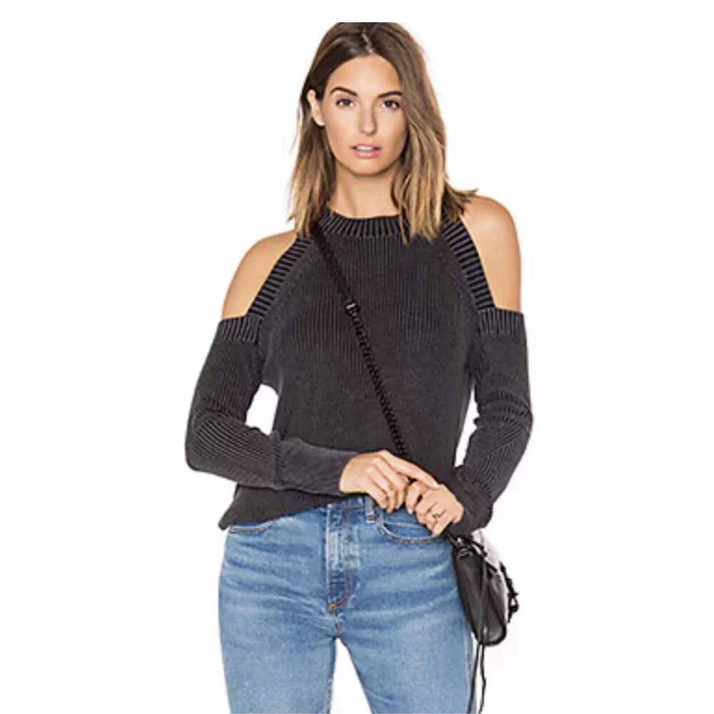rag & bone Black Off-the-Shoulder Sweater
